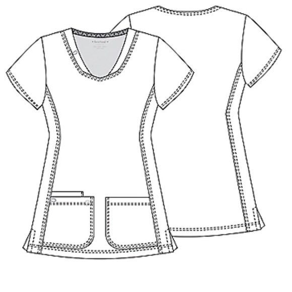 HeartSoul Break On Through Vneck Scrub Top (Black) - Picture 3 of 3